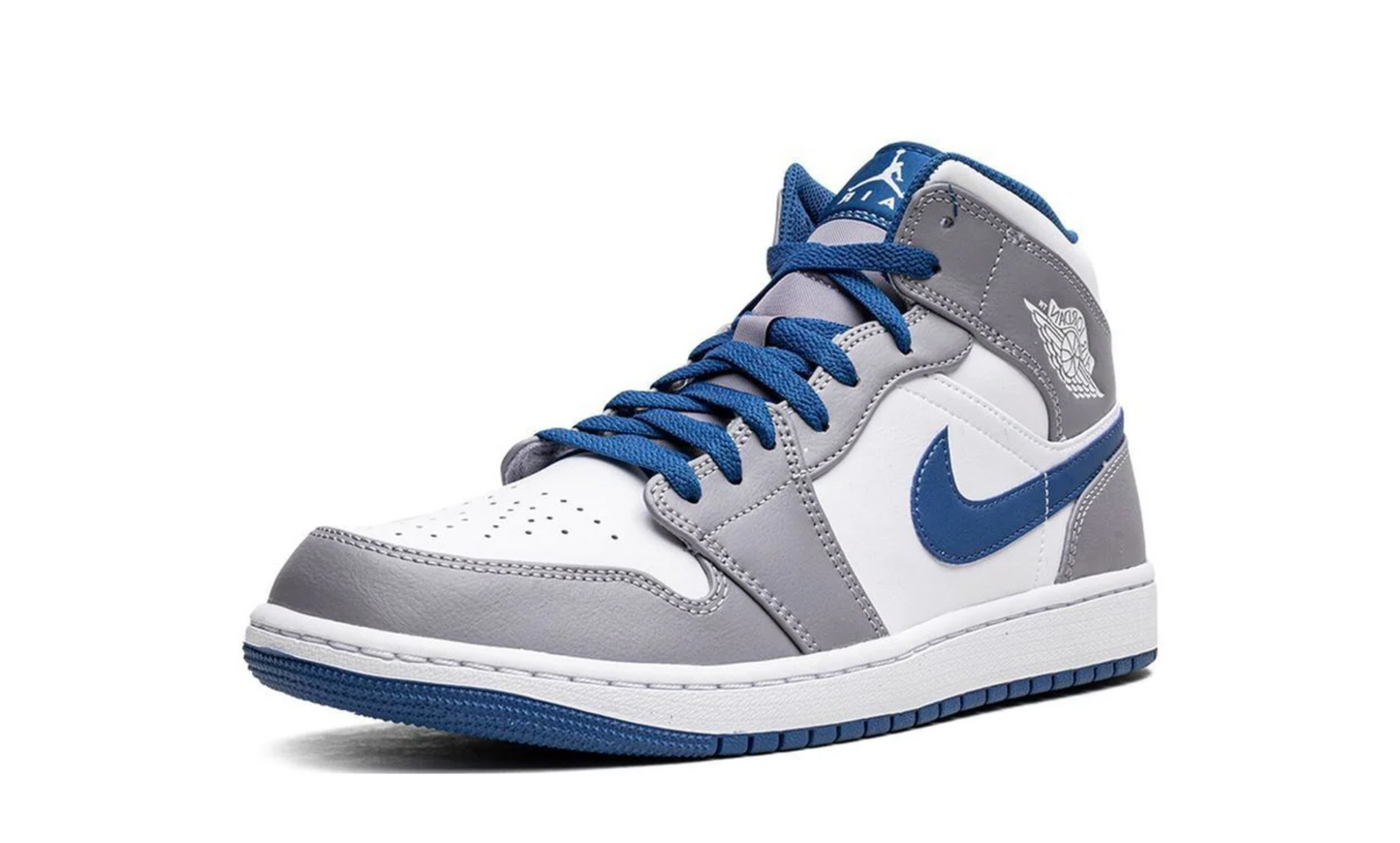 Air Jordan 1 Mid True Blue (Cement) – Spicysneakers