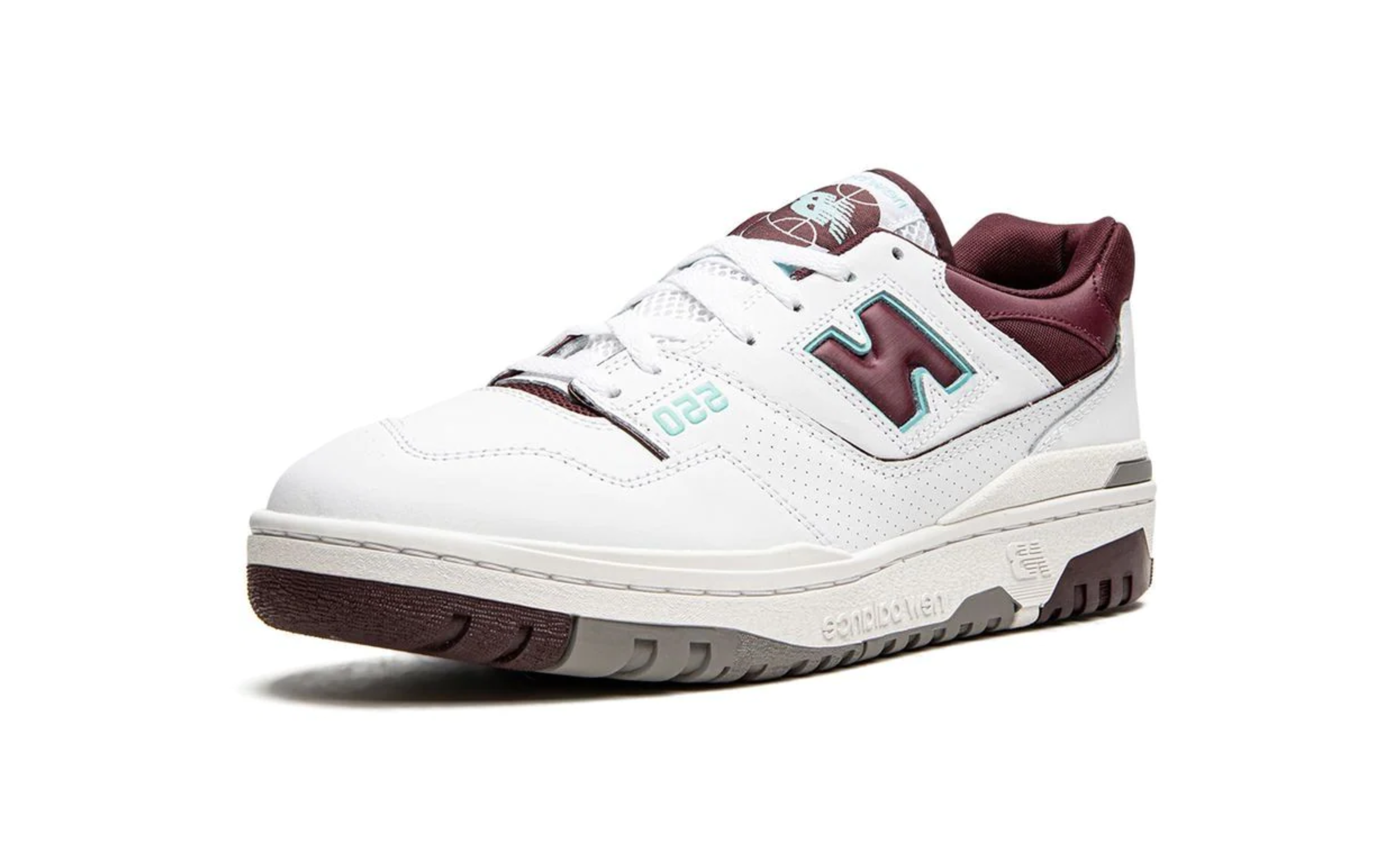 New Balance 550 Burgundy Cyan