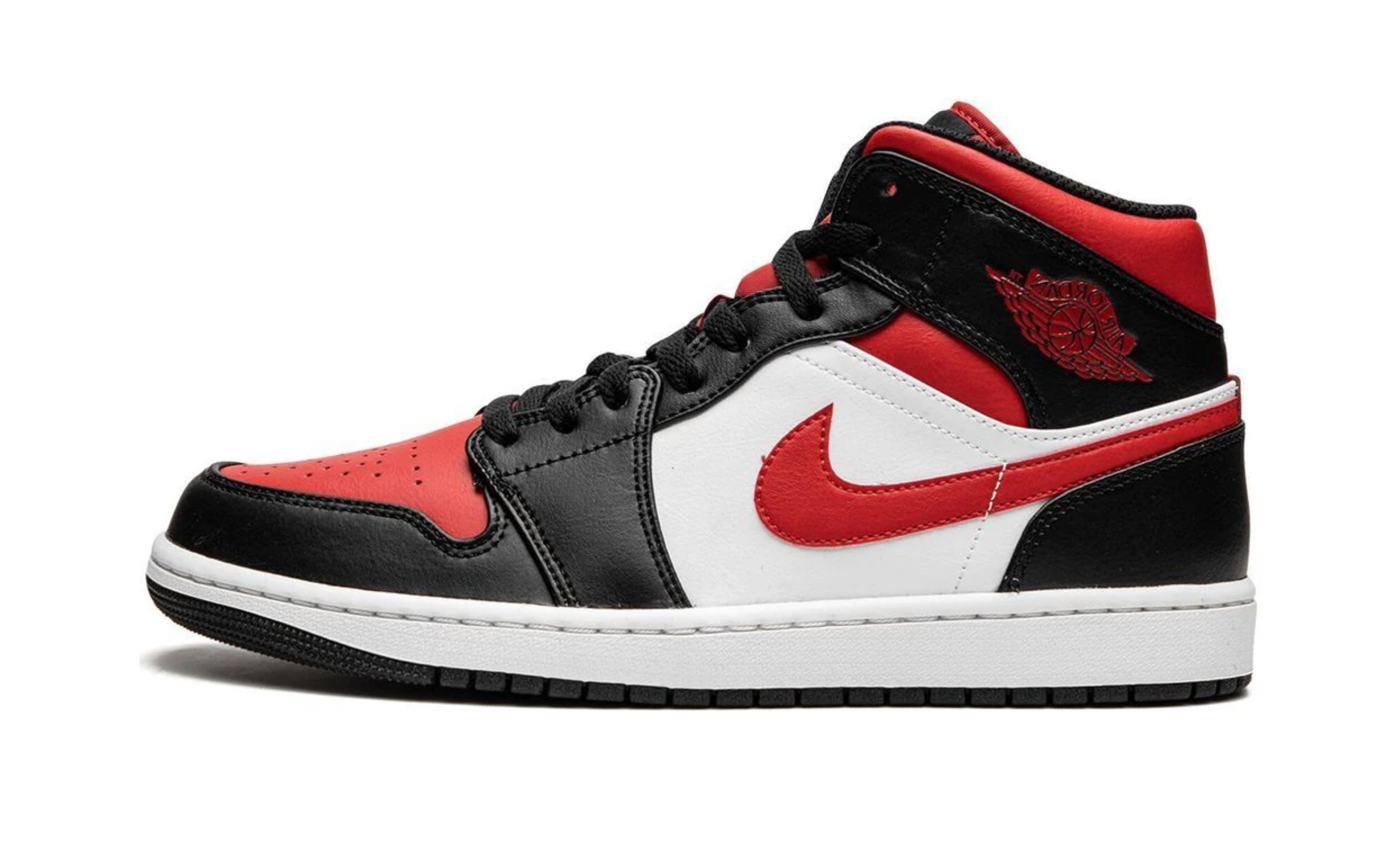 Air Jordan 1 Mid Black Fire Red