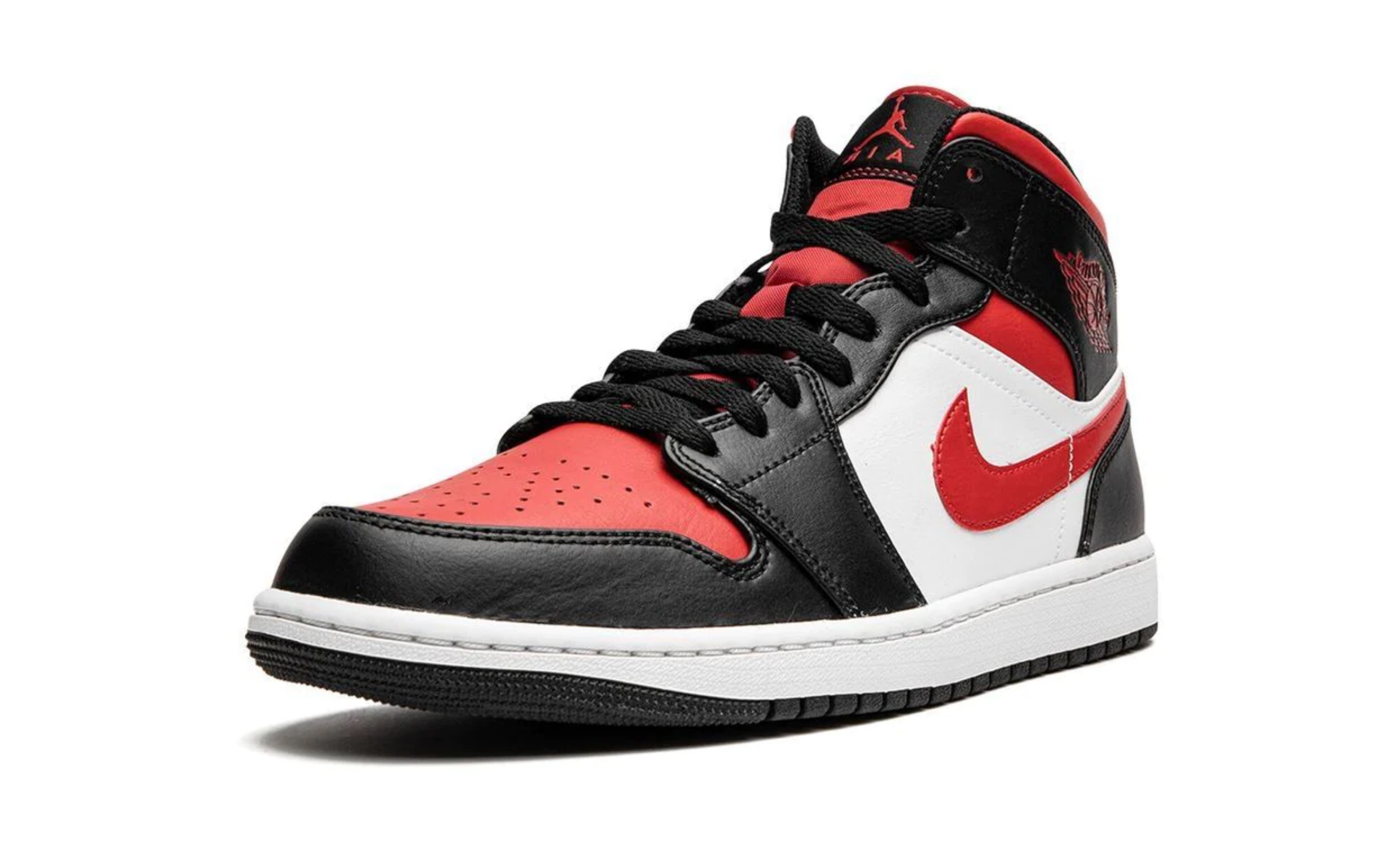 Air Jordan 1 Mid Black Fire Red