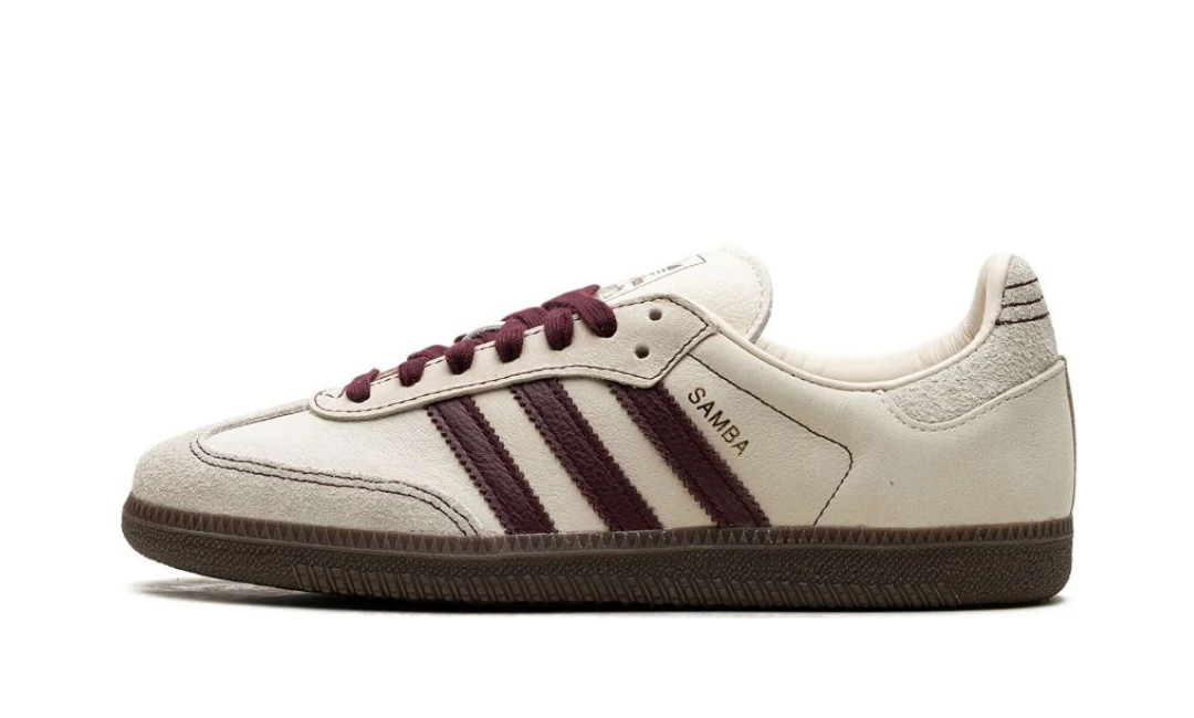 Adidas Samba OG Wonder White Maroon