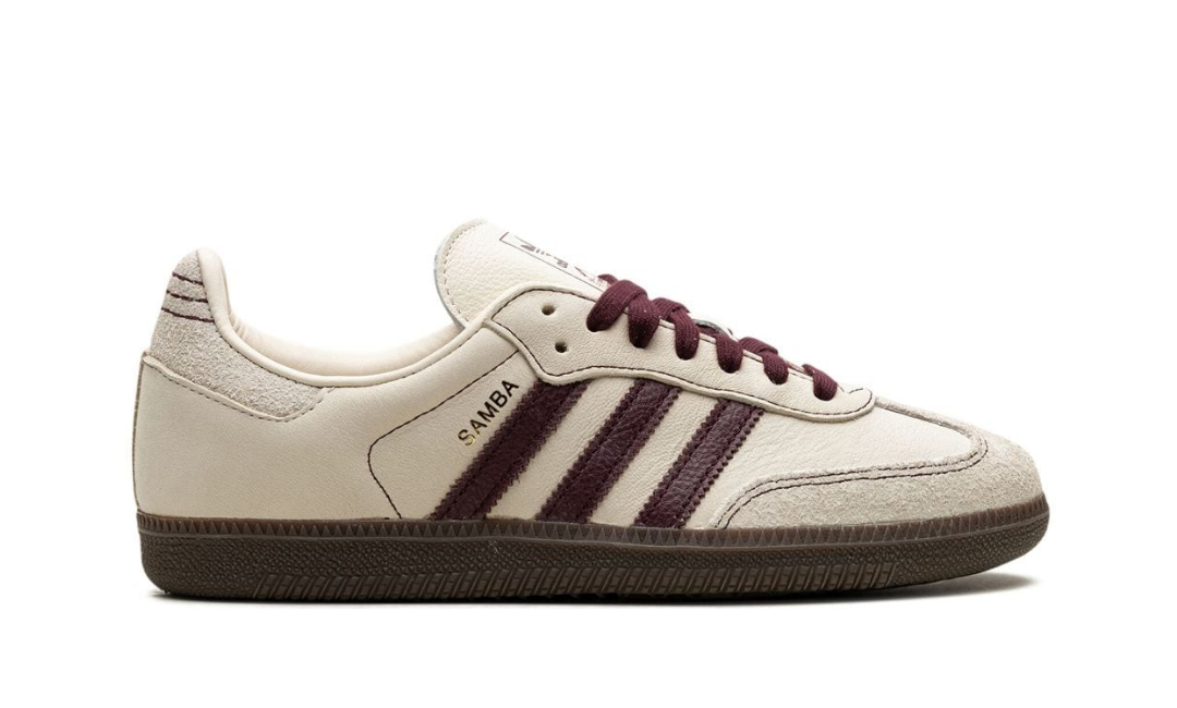 Adidas Samba OG Wonder White Maroon