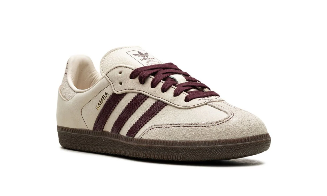 Adidas Samba OG Wonder White Maroon