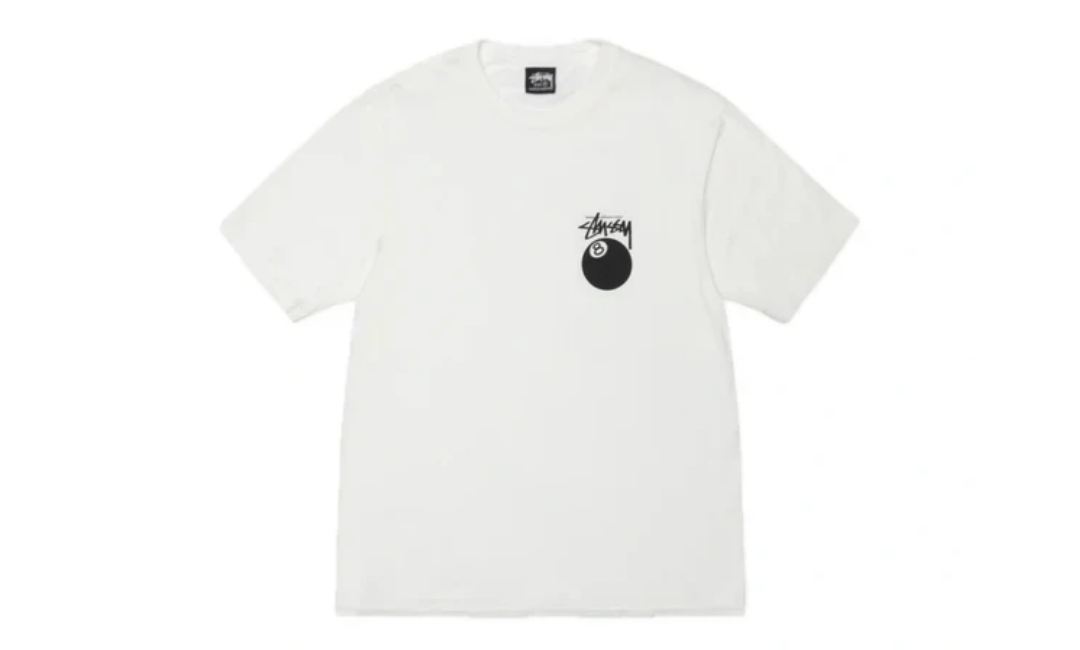 Stussy 8 Ball Pigment Dyed Tee White