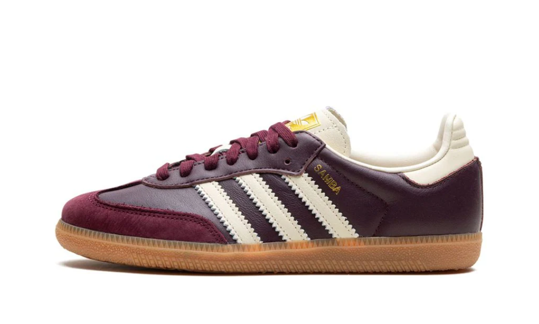 Adidas Samba OG Maroon Gold Metallic