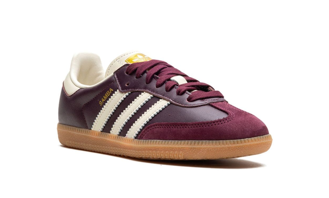 Adidas Samba OG Maroon Gold Metallic